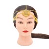 F-0945 4 Styles Flower-Shaped Goat-Shaped Indian Gold Silver Metal Coin Tassel Head Chains Crystal Headbands for Women  Party Hair Accessories