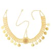 F-0948 3 Styles  Indian Gold Metal Coin Tassel Head Chains Crystal Headbands for Women  Party Hair Accessories