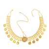 F-0948 3 Styles  Indian Gold Metal Coin Tassel Head Chains Crystal Headbands for Women  Party Hair Accessories