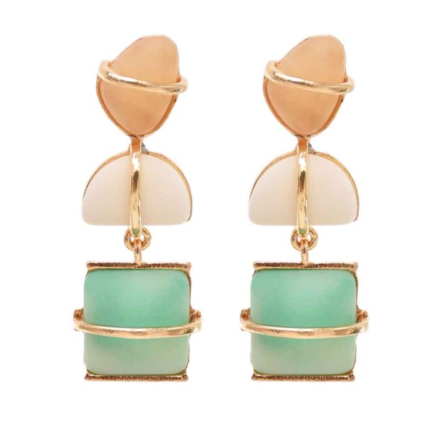 E-6364 Handmade Bohemian Geometric Acrylic Drop Dangle Earrings for Women Holiday Party Jewelry Gift