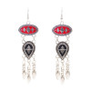 E-6365 Bohemian Trendsetting Earring Exquisite Patten Long Fringe Dangle Earring For Women And Girls Jewelry Gift