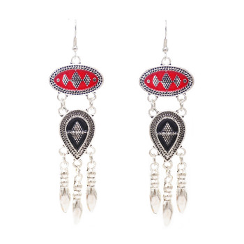 E-6365 Bohemian Trendsetting Earring Exquisite Patten Long Fringe Dangle Earring For Women And Girls Jewelry Gift