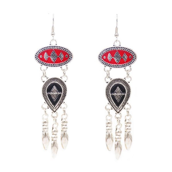 E-6365 Bohemian Trendsetting Earring Exquisite Patten Long Fringe Dangle Earring For Women And Girls Jewelry Gift