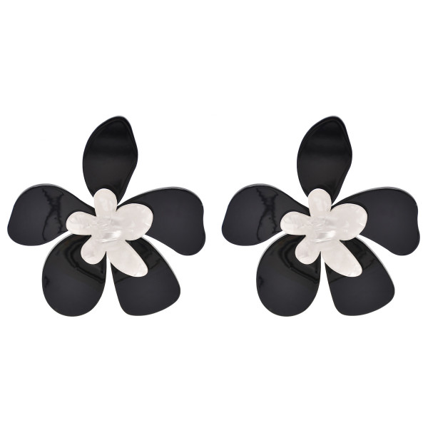 E-6366 4 styles  Flower Earrings Double Layered Petal With Heart Huge Flower Dangle  Earring For Women Girls For Any Occasions