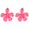 E-6366 4 styles  Flower Earrings Double Layered Petal With Heart Huge Flower Dangle  Earring For Women Girls For Any Occasions