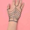 B-1111 Bohemian Style Personality Crown Rhinestone Overlap Chain Bracelet Women's Party Jewelry Gift