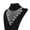 N-7674 Bohemian Gypsy Silver Coin Choker Necklaces Latticed Dense Inverted Triangle Necklaces For Women Girls Party Jewelry