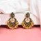 E-6367 Indian Vintage Gold Metal Crystal Bells Tassel Drop Earrings for Women Boho Festival Party Jewelry Gift