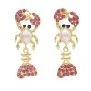 E-6373 Shiny Slender Earrings For Women Rhinestone Lobster Dangle Earrings For Women Girls Fashionable Gift