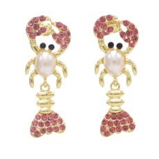 E-6373 Shiny Slender Earrings For Women Rhinestone Lobster Dangle Earrings For Women Girls Fashionable Gift