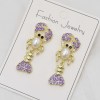 E-6373 Shiny Slender Earrings For Women Rhinestone Lobster Dangle Earrings For Women Girls Fashionable Gift