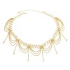 N-7675 Vintage Gold Metal Multilayers Coin Tassel Dress Dance Belly Waist Chains for Women Party Body Jewelry