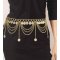 N-7675 Vintage Gold Metal Multilayers Coin Tassel Dress Dance Belly Waist Chains for Women Party Body Jewelry