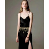 N-7675 Vintage Gold Metal Multilayers Coin Tassel Dress Dance Belly Waist Chains for Women Party Body Jewelry
