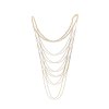 N-7676 Sexy Gold Metal Link Chain Double Shoulders Chain Necklaces for Women Lady Night Club Party Jewelry