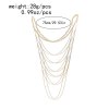 N-7676 Sexy Gold Metal Link Chain Double Shoulders Chain Necklaces for Women Lady Night Club Party Jewelry
