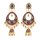 E-6376 Bohemian Vintage Metal Crystal Pearl Bells Tassel Oval Drop Dangle Earrings for Women Party Jewelry Gift
