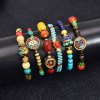 B-1166 Women Handmade Boho Wrap Bracelets Natural Stone Variety Beads Strand Bracelet