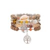 B-1168   8 Sets Boho Bracelets For Women Multilayer Stackable Sparkly Crystal Beaded Stretch Bracelets For Women Girls Gift
