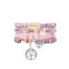 B-1168   8 Sets Boho Bracelets For Women Multilayer Stackable Sparkly Crystal Beaded Stretch Bracelets For Women Girls Gift