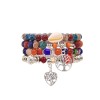 B-1168   8 Sets Boho Bracelets For Women Multilayer Stackable Sparkly Crystal Beaded Stretch Bracelets For Women Girls Gift