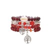 B-1168   8 Sets Boho Bracelets For Women Multilayer Stackable Sparkly Crystal Beaded Stretch Bracelets For Women Girls Gift