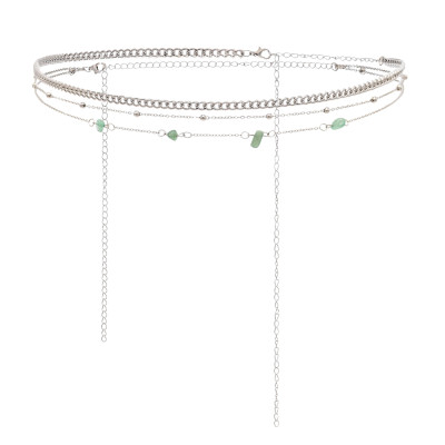 N-7681 Waist Chain for Women Belly Chain Stone Charm Sexy Bikini Summer Beach Body Jewelry Adjustable