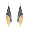 E-6386 Handmade Resin Beaded Eye Shape Drop Earrings for Women Boho Ethnic Party Jewelry Gift
