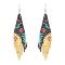 E-6386 Handmade Resin Beaded Eye Shape Drop Earrings for Women Boho Ethnic Party Jewelry Gift