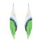 E-6386 Handmade Resin Beaded Eye Shape Drop Earrings for Women Boho Ethnic Party Jewelry Gift