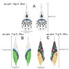 E-6386 Handmade Resin Beaded Eye Shape Drop Earrings for Women Boho Ethnic Party Jewelry Gift