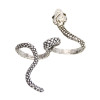 R-1562 Vivid Animal Ring For Women Girls Snake intertwined Two Fingers Ring Halloween Party Jewelry