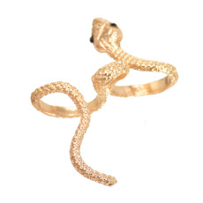 R-1562 Vivid Animal Ring For Women Girls Snake intertwined Two Fingers Ring Halloween Party Jewelry