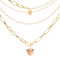 N-7685 Fashion Heart-shaped Multi-layer Necklace Pearl chain Jewelry For Women Gift
