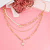 N-7685 Fashion Heart-shaped Multi-layer Necklace Pearl chain Jewelry For Women Gift