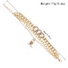 B-1175 Multialyers Lock Pendant Crystal Anklets Bracelets for Women Boho Summer Beach Party Jewelry Gifts