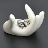 R-1563 New Creative Snake-shaped Ring Ancient Silver Ring For Women