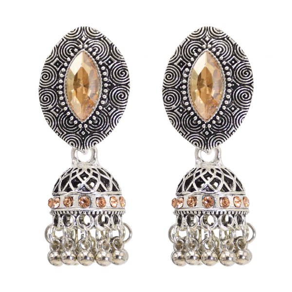 E-6388 Indian Jhumka Jhumki Ethnic Dangle Earring for Women Vintage Tassel Bell Drop Earrings Boho Jewelry