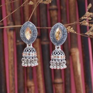 Indian Jhumka Jhumki Ethnic Dangle Earring for Women Vintage Tassel Bell Drop Earrings Boho Jewelry