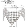 N-7690 Boho Vintage Silver Metal Coin Tassel Bikini Belly Dance Waist Body Chains for Women Female Party Jewelry Gift
