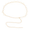 N-7691 Metal Waist Chain Women Girls Adjustable Body Link Heart Decoration Belts Fashion Belly Jewelry for Summer Beach