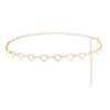 N-7691 Metal Waist Chain Women Girls Adjustable Body Link Heart Decoration Belts Fashion Belly Jewelry for Summer Beach