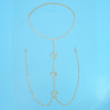 N-7692 Boho Rhinestone Statement Chest Chain Crystal Necklace Body Chain Summer Beach Body Jewelry Accessories For Women and Girls