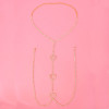 N-7692 Boho Rhinestone Statement Chest Chain Crystal Necklace Body Chain Summer Beach Body Jewelry Accessories For Women and Girls
