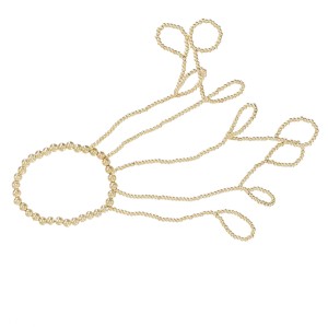 B-1173 Finger Ring Bracelet Hand Harness Chain Bracelet Shiny Gifts for Women Girls