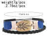 B-1171 Women Men Fashion 6 Colors Handmade Leather Rope Woven  Charms Bracelets Adjustable Party Jewelry Gift
