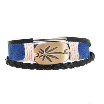 B-1171 Women Men Fashion 6 Colors Handmade Leather Rope Woven  Charms Bracelets Adjustable Party Jewelry Gift