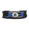 B-1170 6 Colors Fashion Evil Eye Bracelet Handmade Leather Cotton And Linen Adjustable Bracelet For Women Girls Gifts
