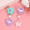 E-6391 Cute Colorful Heart Star Earrings for TeenGirls Women Rhinestone Pearl Asymmetric Dangle Earring For Any Occasions
