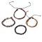 B-1180 4Pcs/set Handmade Vintage Leather Rope Evil Eye Bracelets for Women Men Adjustable Party Jewelry Gift